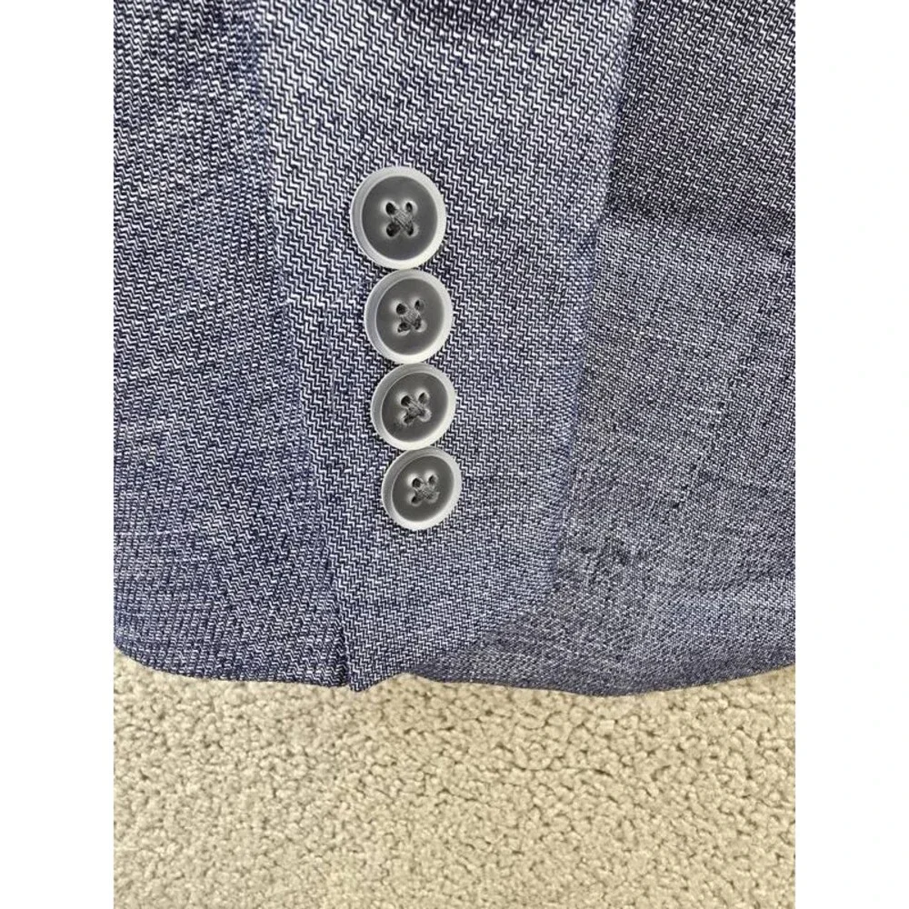 Calvin Klein Solid Slim-Fit Soft Sport Coat Men's 36S Blue Long Sleeve